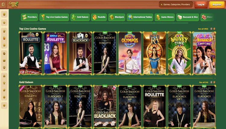 Greenluck live casino