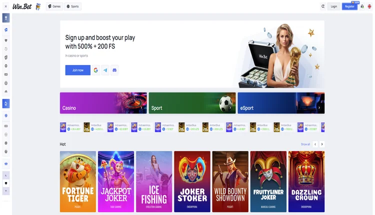 Winbet casino home