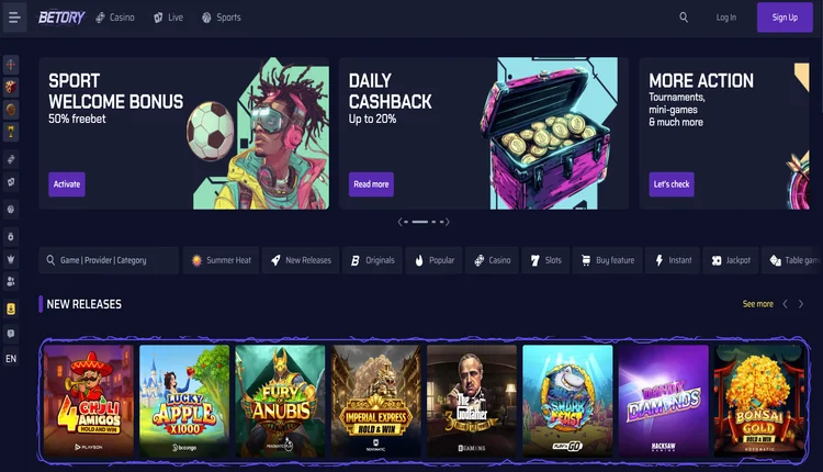 betory casino homepage