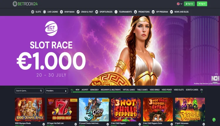 betroom24 casino homepage