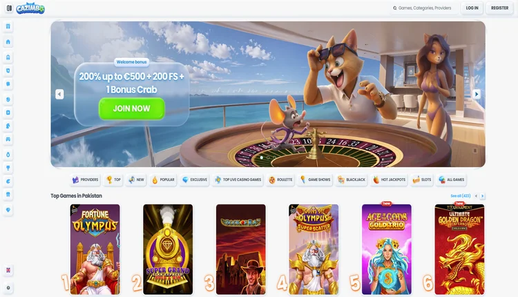 cazimbo casino homepage