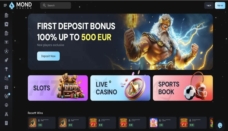 mond casino homepage