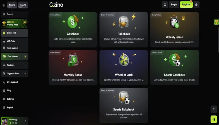 qzino bonuses