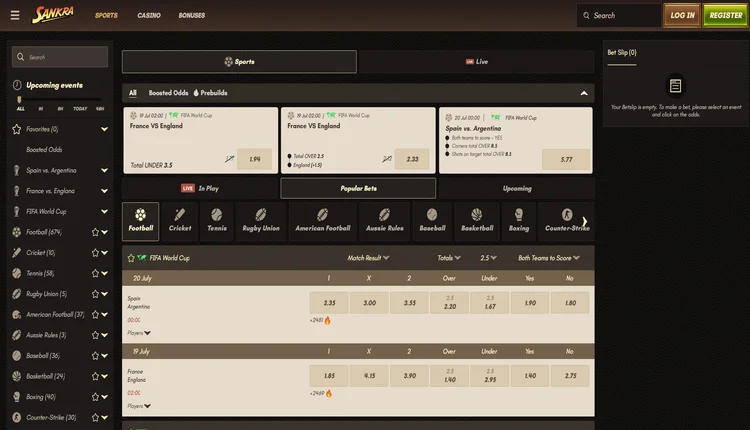 sankra live betting