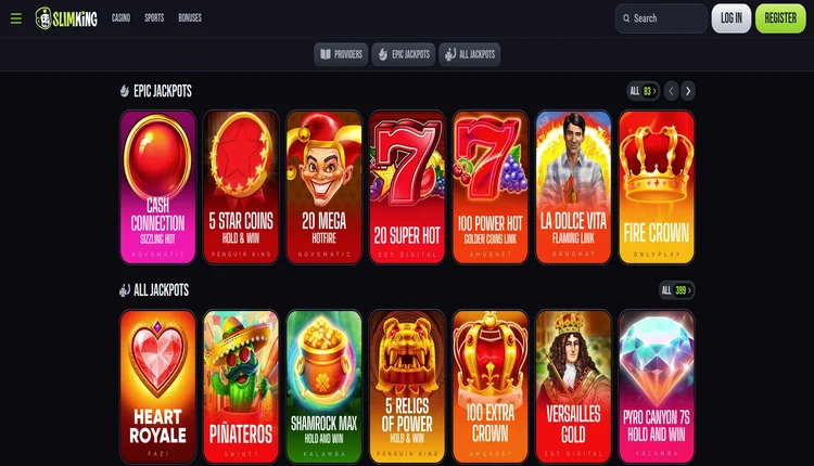 slimking jackpots