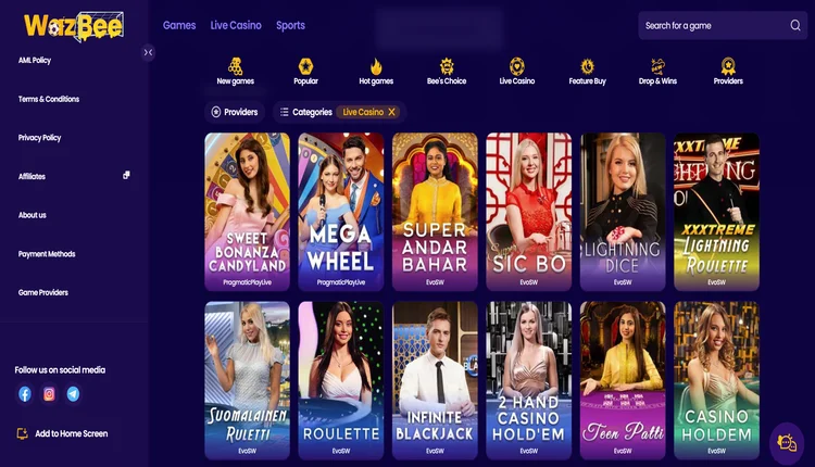 wazbee casino