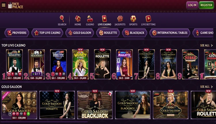 dicepalace live casino
