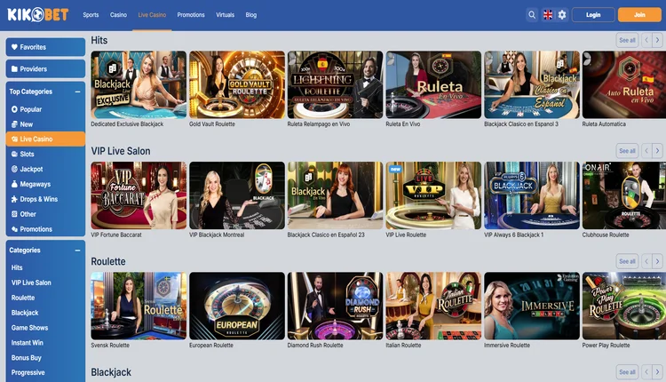 kikobet live casino