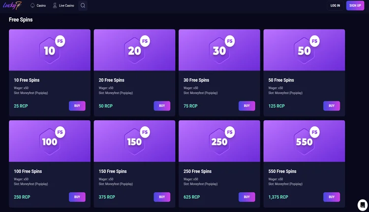 lucky7even bonus