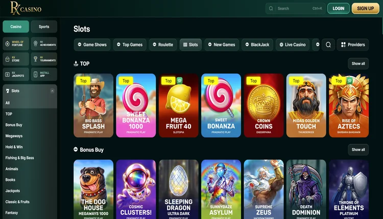 rx casino slots