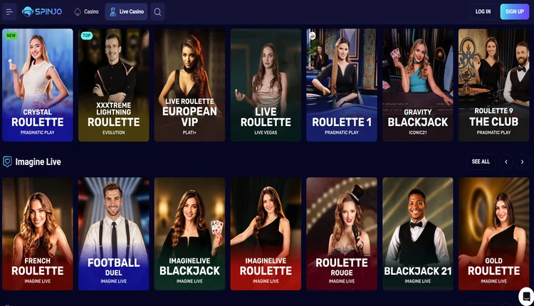spinjo live casino