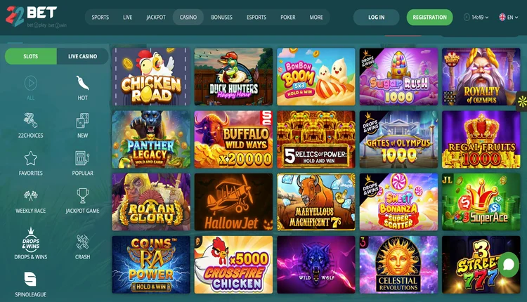 22bet slots
