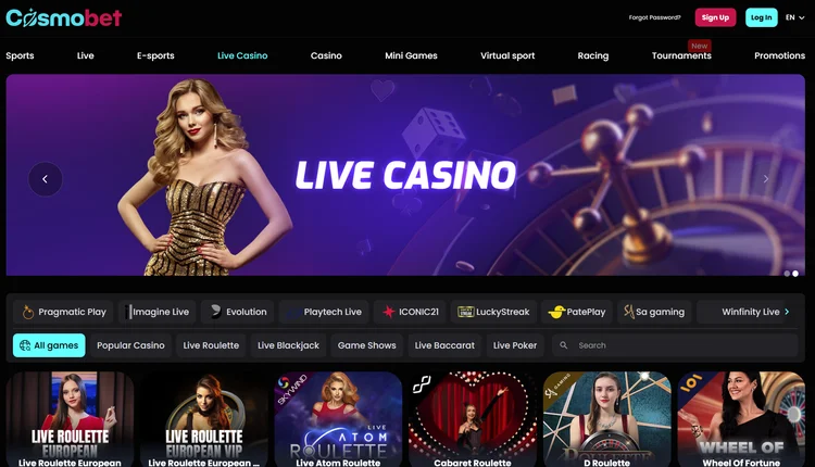 cosmobet live casino