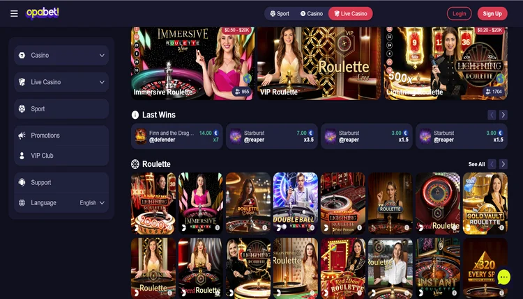 opabet live casino