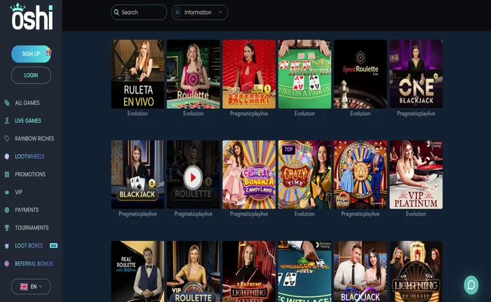 oshi live casino