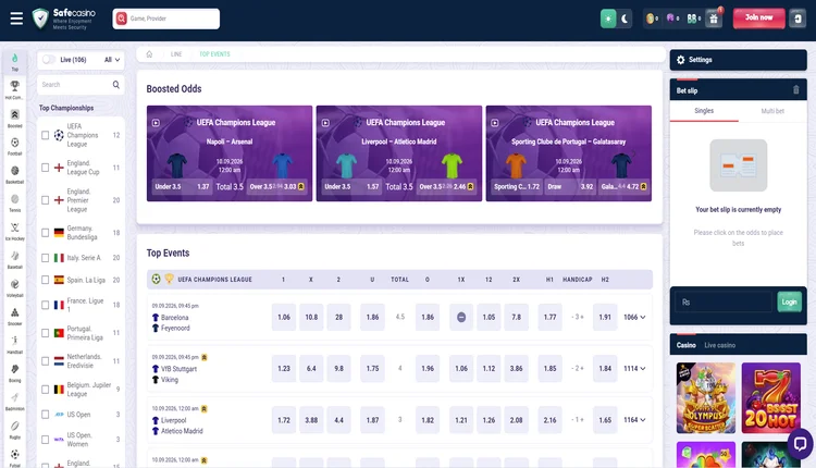 safecasino sport betting